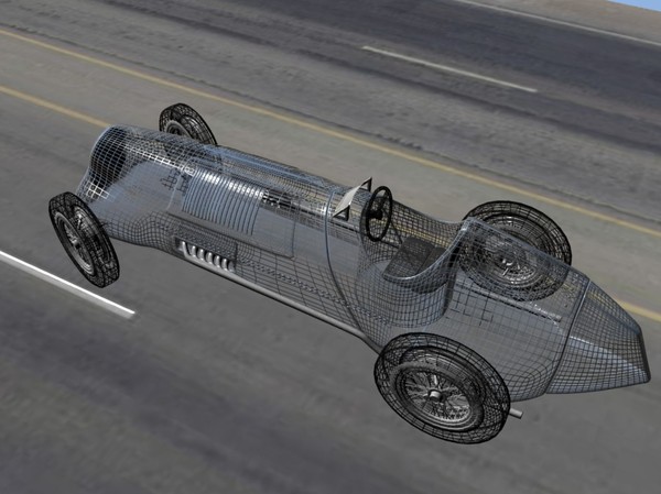 old car wheel 3d model - Old silver bullet race car... by TotexArtz